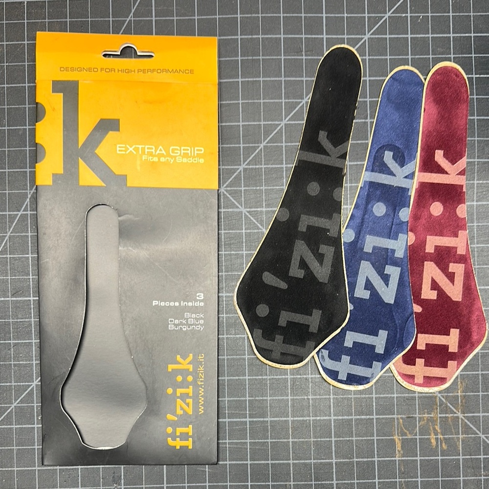 Fizik Extra Grip Cover 3 Pieces Fits Any Saddle  Black/Dark Blue/Burgundy New